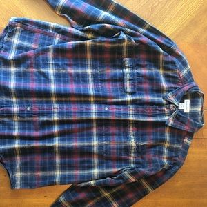 Plaid Long Sleeve Button Down Shirt